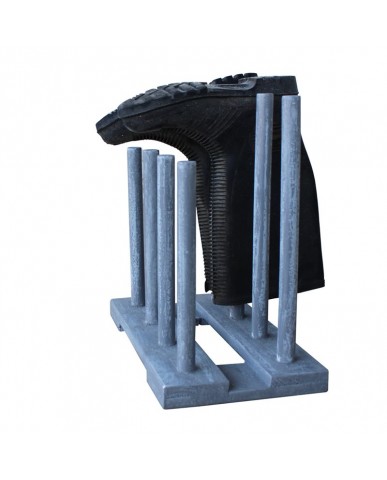 Reclaimed Wooden Boot & Wellie Floor Rack - Goose Grey