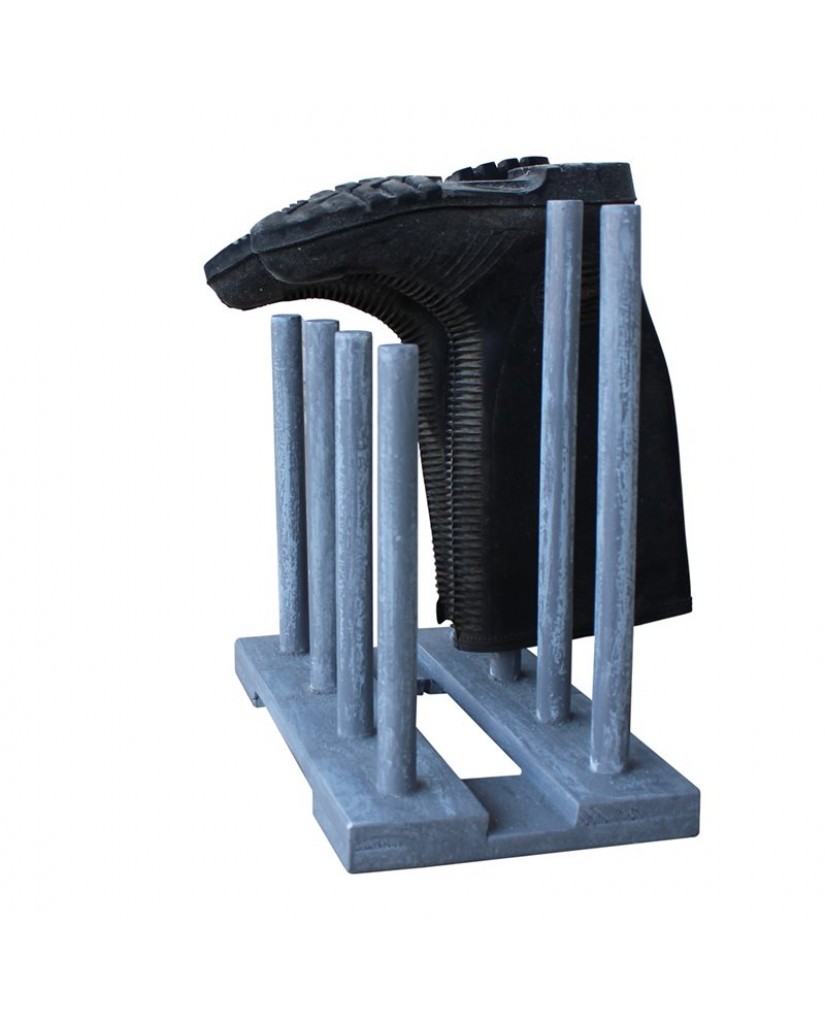 Reclaimed Wooden Boot & Wellie Floor Rack - Goose Grey