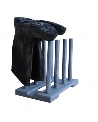 Reclaimed Wooden Boot & Wellie Floor Rack - Goose Grey