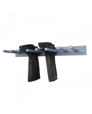 Reclaimed Wooden Boot & Wellie Wall Rack - Goose Grey