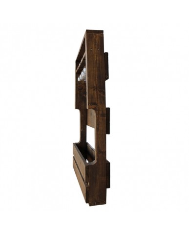 Handmade reclaimed Solid Wood Rustic Wine Rack - Medium Oak