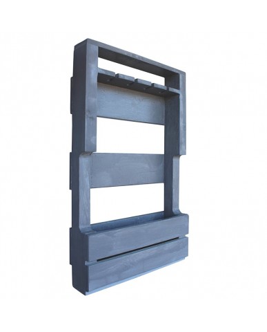 Handmade Reclaimed Solid Wood Rustic Wine Rack - Goose Grey