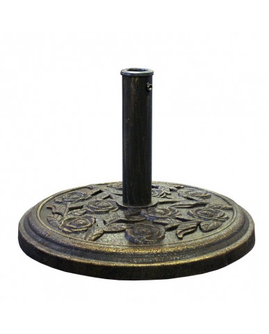 38mm-48mm Patio Rose Design Cast Iron Effect Parasol Base