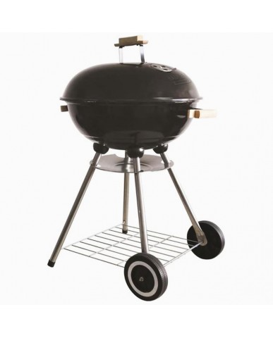 18" Portable Black Barbecue With Enameled Finish
