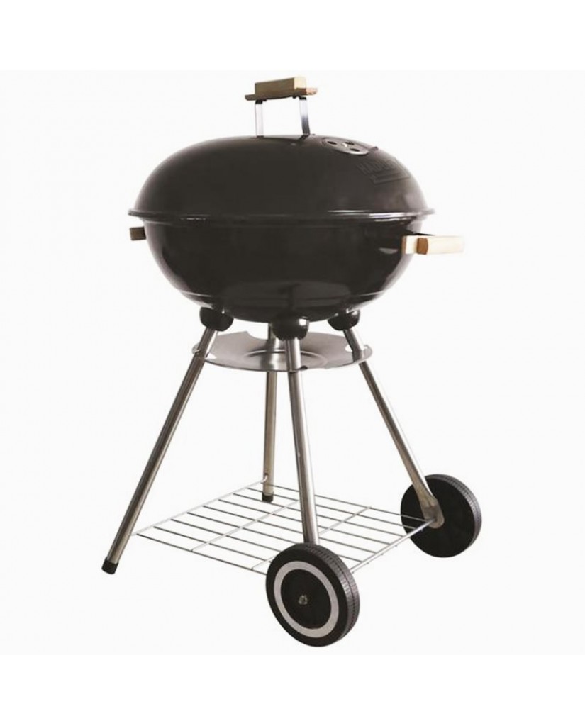 18" Portable Black Barbecue With Enameled Finish